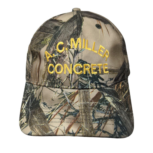 A.C. Miller Concrete Strapback Hat Camouflage One Size Adjustable Embroidered