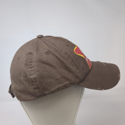 Miller High Life Strapback Hat Brown One Size Adjustable Distressed