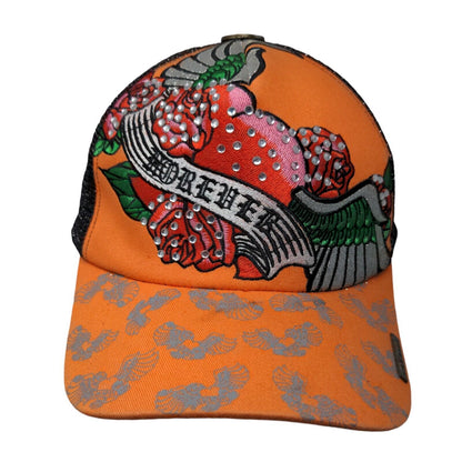 Forever Snapback Trucker Hat Multicolor OSFA Floral Bling American Tattoo Wear