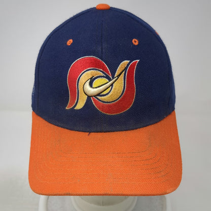 Nike Baseball Cap Blue Orange 6 7/8 Slideback Hat Curved Brim Embroidered Logo
