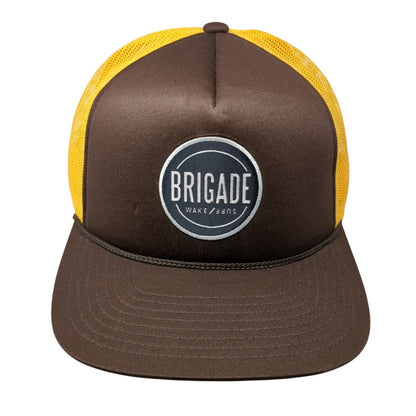 Brigade Wake Surf Snapback Trucker Hat Multicolor OS Adjustable Mesh Back Rope