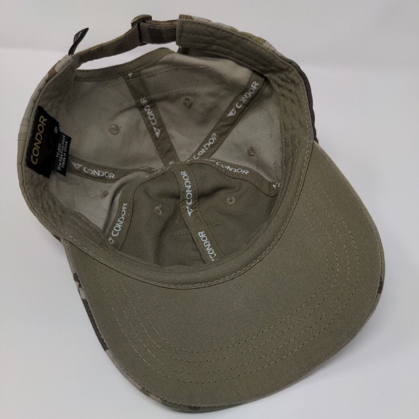Condor Slideback Hat Camouflage OSFM Adjustable 6 Panel Vent Holes