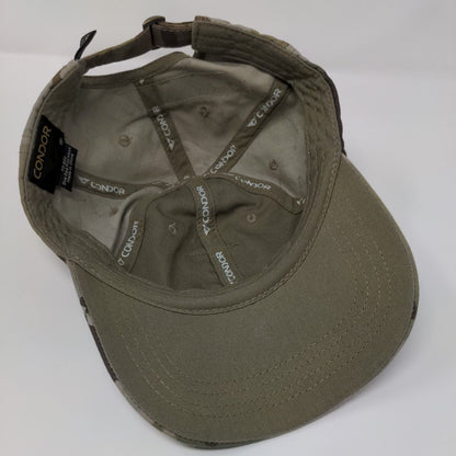 Condor Slideback Hat Camouflage OSFM Adjustable 6 Panel Vent Holes