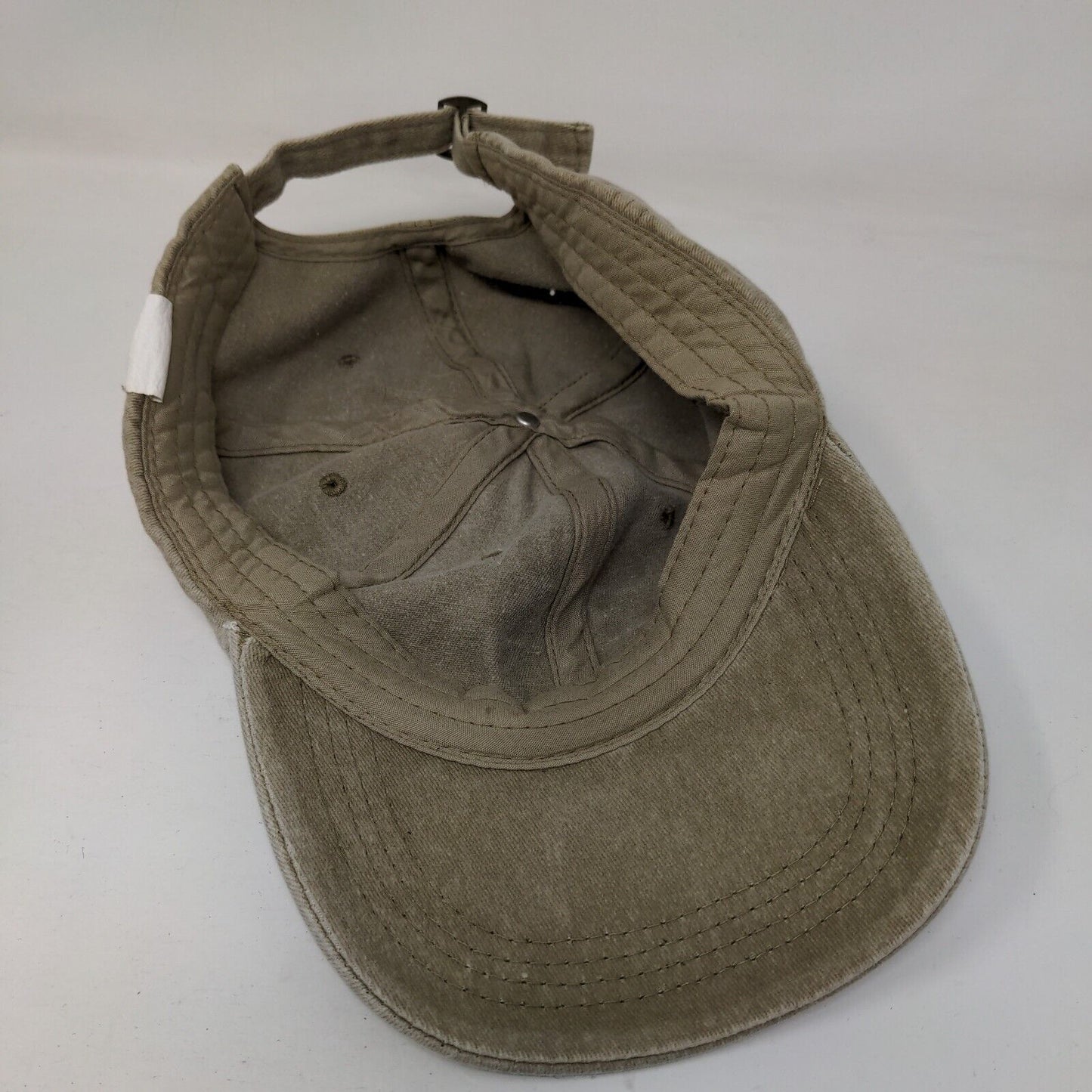 God Got Me Slideback Hat Tan One Size Adjustable Vented Holes 6 Panel Cotton