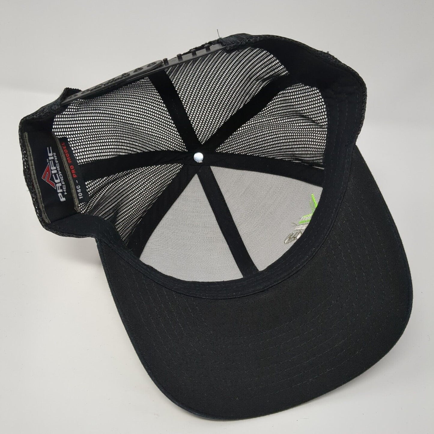 VR Snapback Mesh Back Trucker Hat Black One Size Pacific Headwear