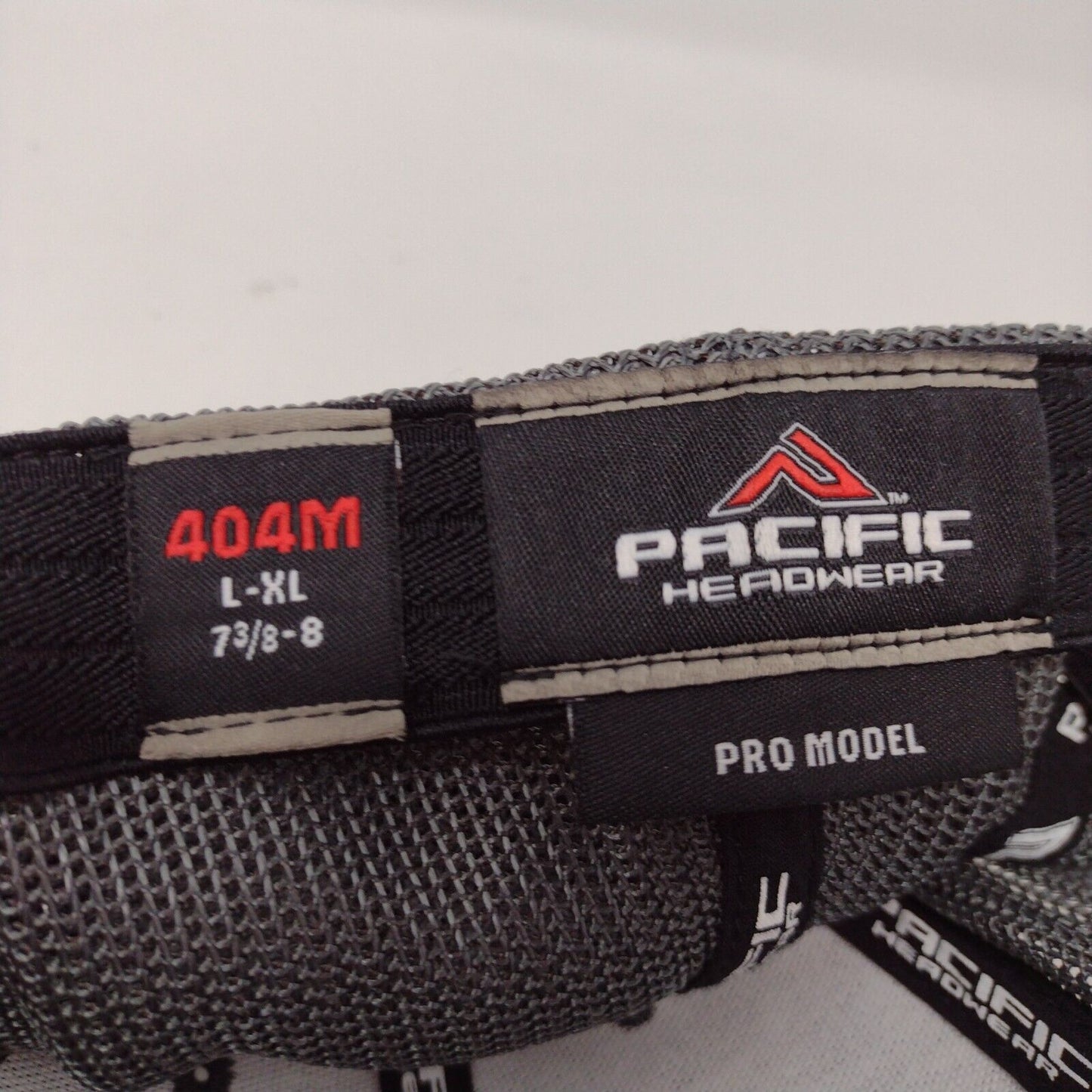 ESI Fitted Mesh Back Trucker Hat Gray L-XL Embroidered Colorblock