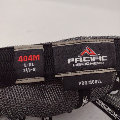 ESI Fitted Mesh Back Trucker Hat Gray L-XL Embroidered Colorblock