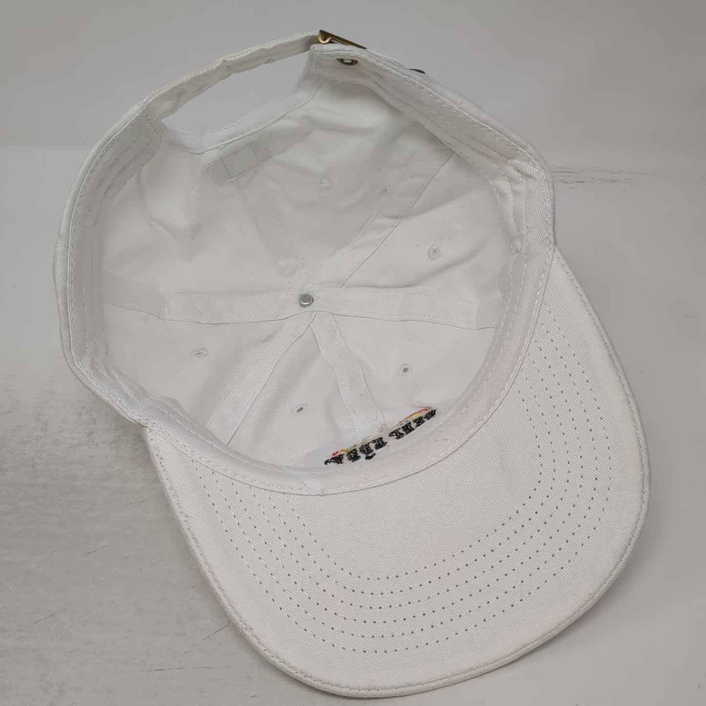 Deep Eddy Vodka Baseball Cap White One Size Rainbow Pride Flag Hat Adjustable
