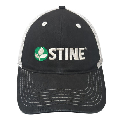 Stine Strapback Mesh Back Hat Black One Size Adjustable Embroidered