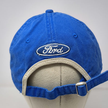 Ford Blue One Size Baseball Cap Slideback Hat Frayed Brim Contrast Stitching