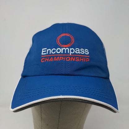 PGA Mens Encompass Championship Tour Strapback Hat Blue Size OS Embroidered Logo