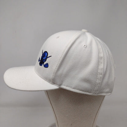 Yupoong Flexfit 110 Strapback Hat White One Size Embroidered 6 Panel