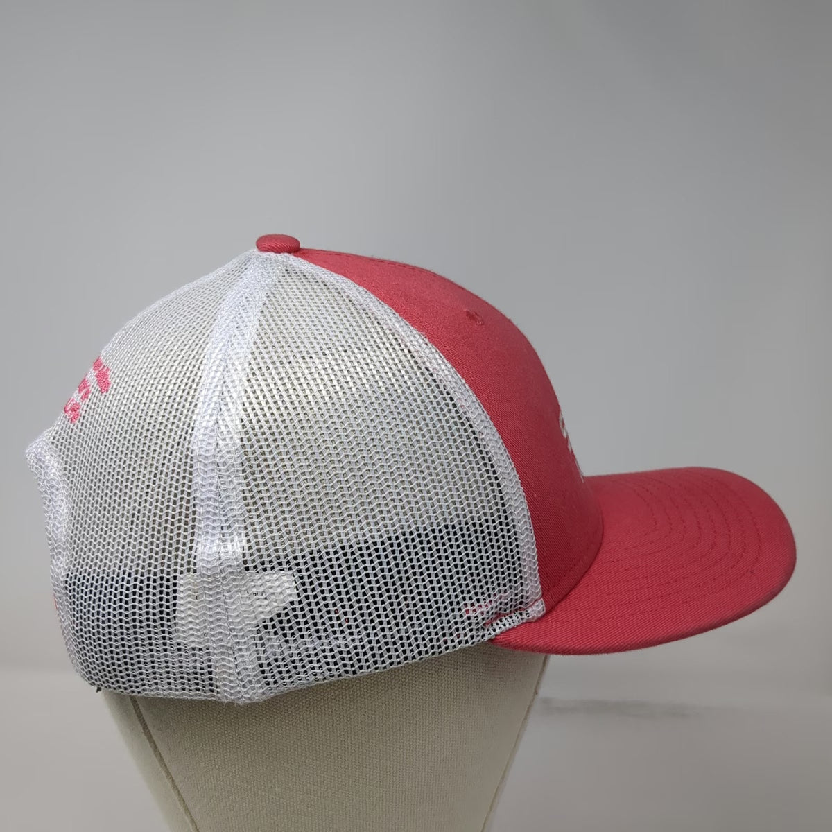 New Era Trucker Hat Pink White One Size Simplot Smoky Canyon Mine Snapback