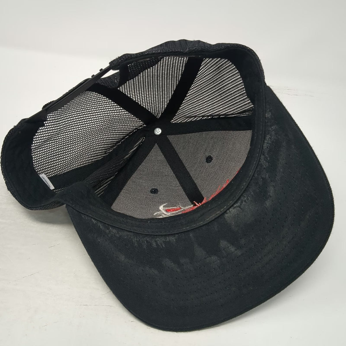 Richardson Trucker Hat Black One Size Fusion Welding Mesh Snapback Cap 511 Logo
