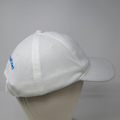Sport-Tek Baseball Cap White One Size Embroidered Logo Hat Strapback Polyester