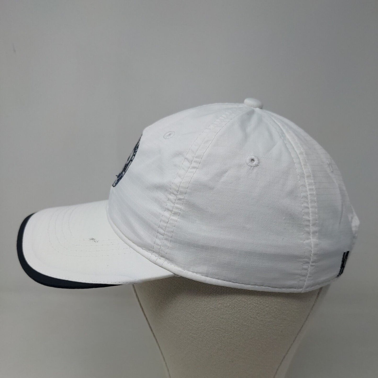 Kate Lord Women's Strapback Hat White Adjustable Mallory Hill Country Club Logo