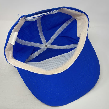 Blue 5 Panel Nylon Snapback Hat The Labor Coach KIT Graphic Patch Logo Vintage