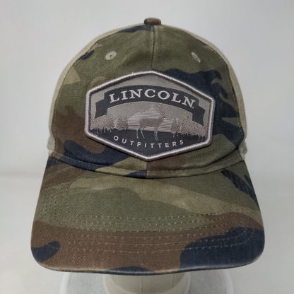 Lincoln Outfitters Patch Strapback Hat Camo OSFM Adjustable Outdoor Cap