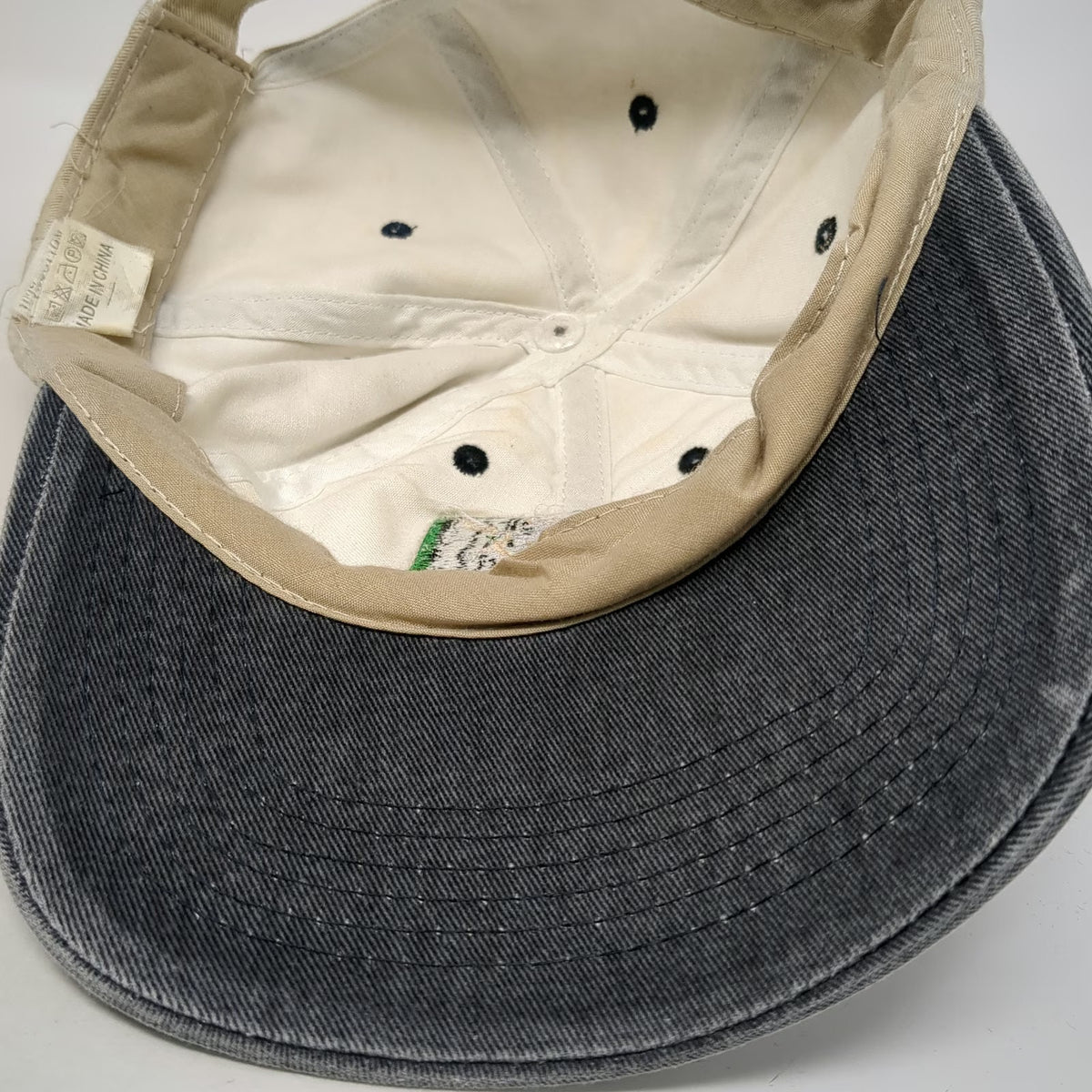 Aruba Pirate Flag Baseball Cap Beige Blue One Size Fish Skeleton Caribbean Hat
