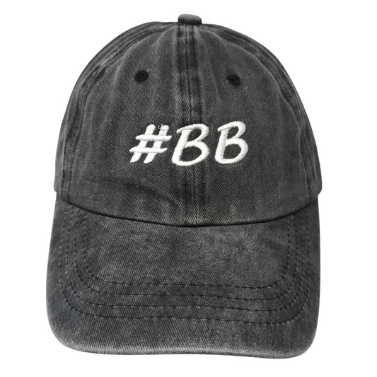 #BB Slideback Hat Gray One Size Adjustable Embroidered Vent Holes