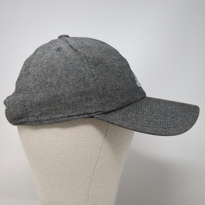 Adidas Baseball Cap Gray One Size Embroidered Logo Adjustable Cotton Curved Hat
