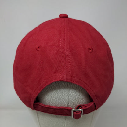 F Initial Slideback Hat Red One Size Adjustable Embroidered Port & Company