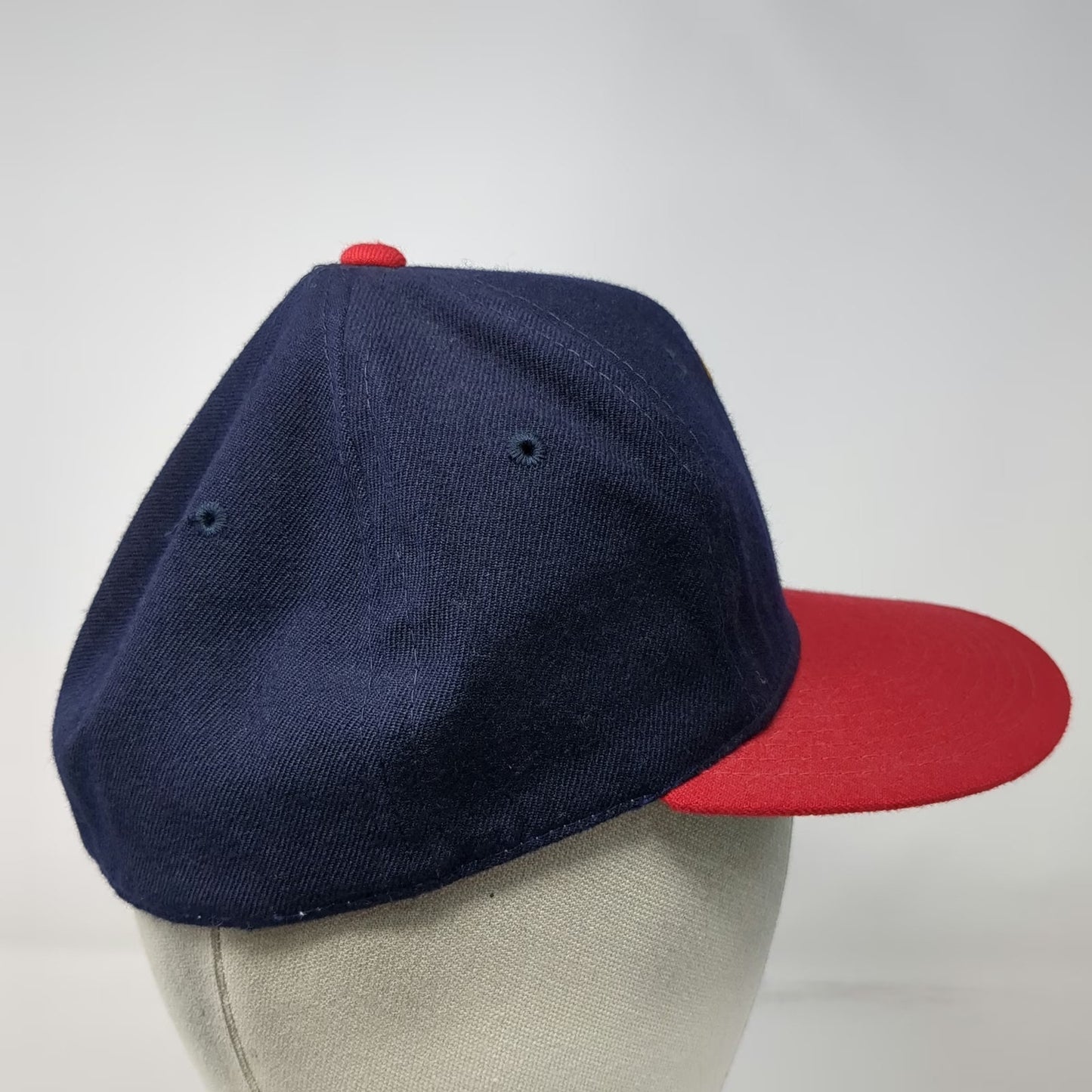 New Era Cap Blue Red 6 7/8 Angels MLB Diamond Collection Fitted Hat Vintage