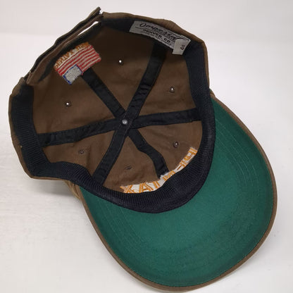 Imperial Pentax Sport Optics Brown Baseball Cap Hat One Size USA Flag Adjustable