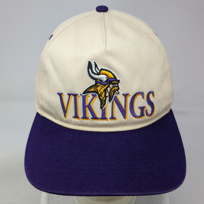 Minnesota Vikings NFL '47 5 Panel Hat Beige Purple One Size Green Under Snapback