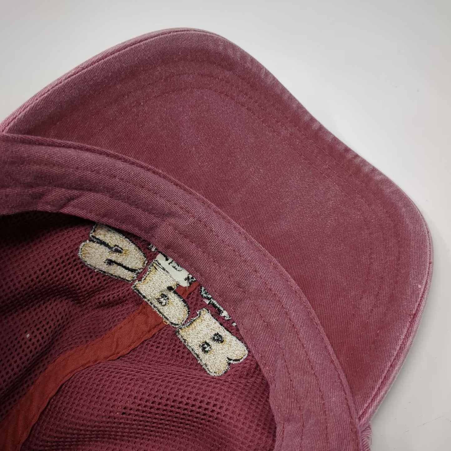 Adams Baseball Cap Red One Size SPB Contracting Slideback Leather Strap Hat