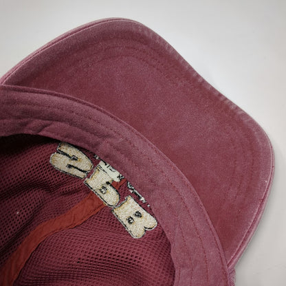 Adams Baseball Cap Red One Size SPB Contracting Slideback Leather Strap Hat