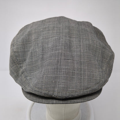 Unbranded Flat Cap Gray Large/XL Plaid Wool Blend Blank Outdoor