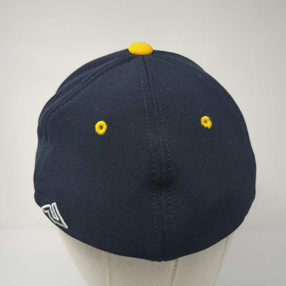 MYB Fitted Baseball Cap Blue 7 3/8 Embroidered 6 Panel 498F Pacific Headwear