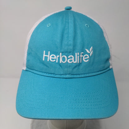 Herbalife Strapback Trucker Hat Blue OSFA Adjustable Embroidered Mesh Back
