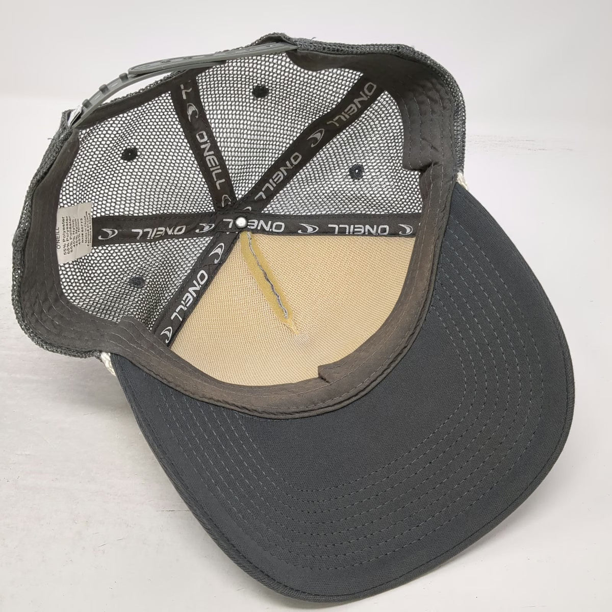 O'Neill Trucker Hat Gray One Size Good Vibes Beach Sunset Surf Mesh Snapback
