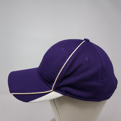 Augusta Sportswear Strapback Hat Purple One Size Adjustable Piping