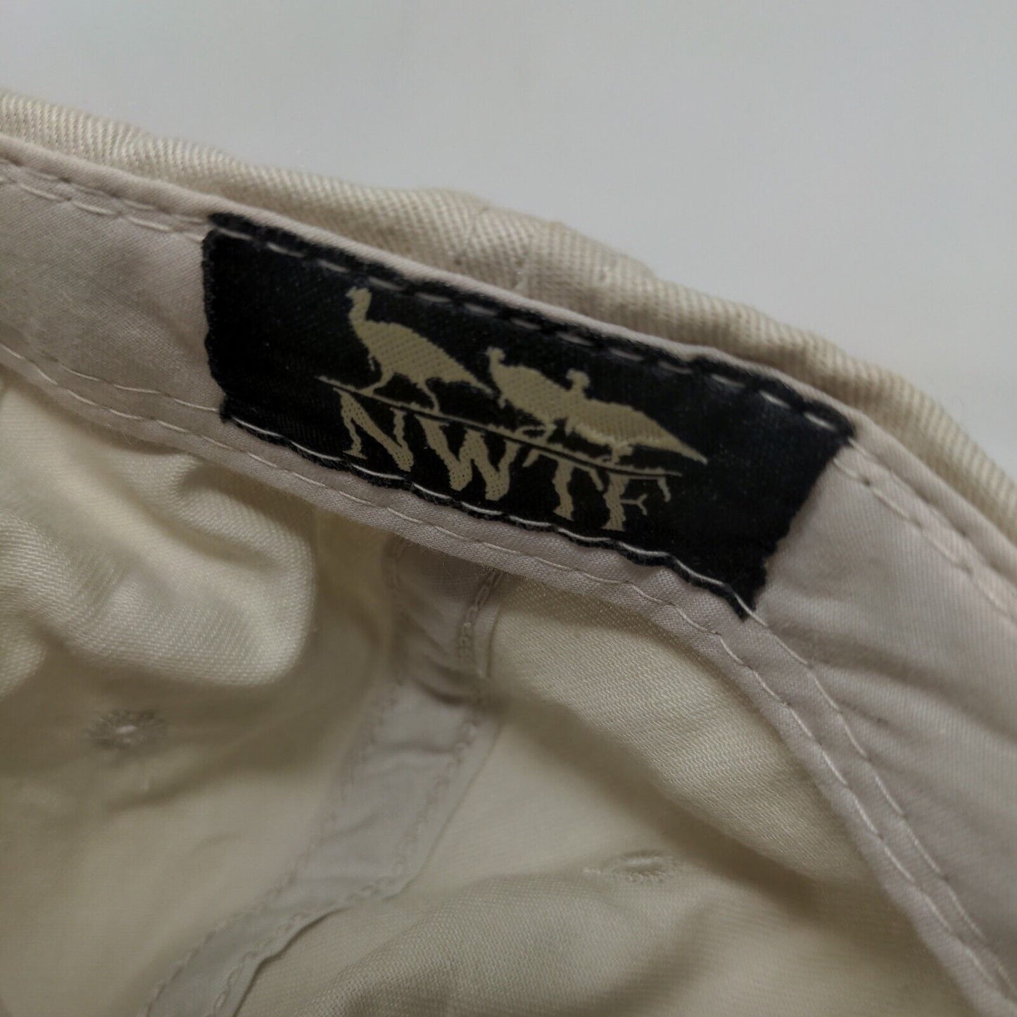 NWTF Sponsor Slideback Hat Tan OSFM Embroidered Adjustable 6 Panel