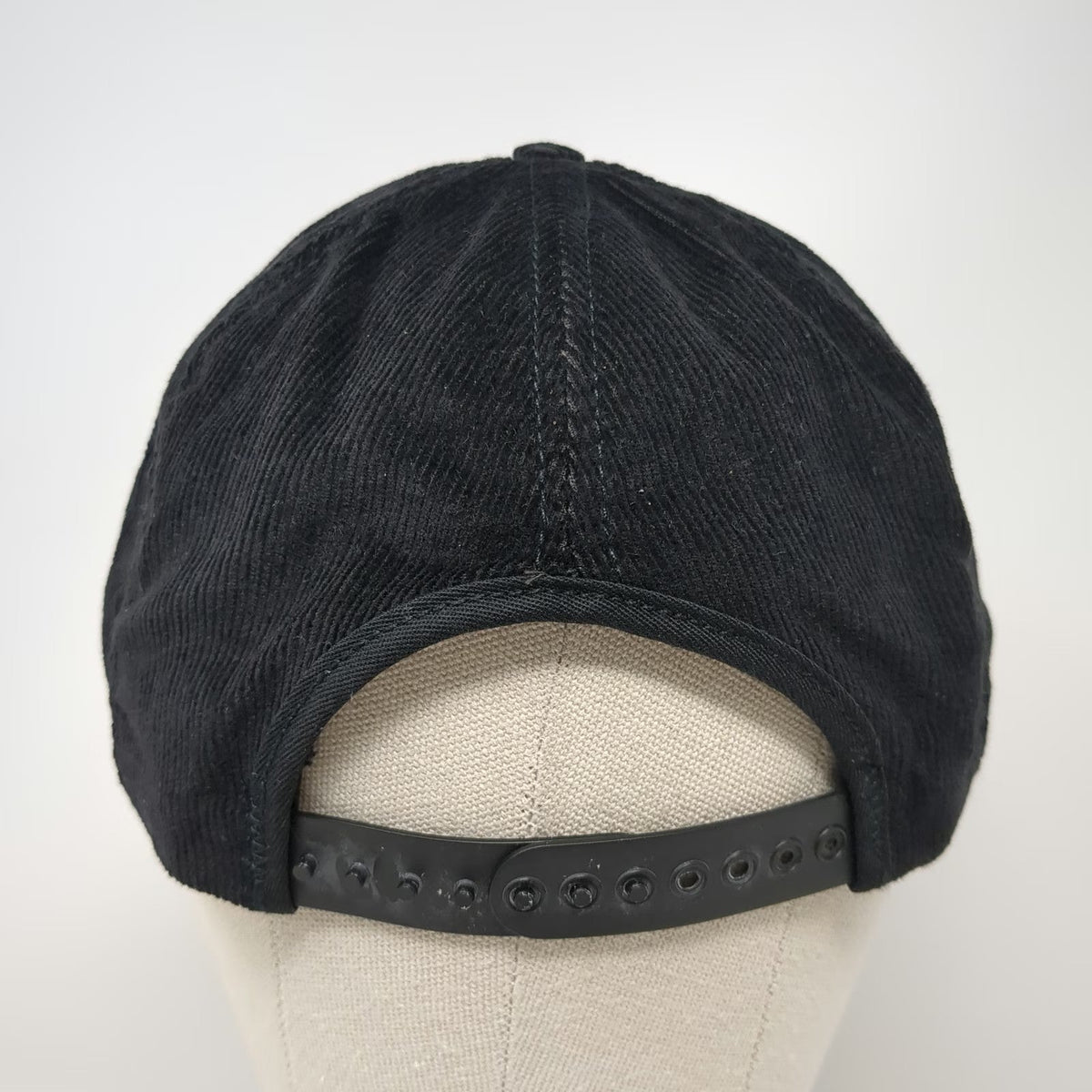 Stylemaster 5 Panel Black Hat One Size Corduroy Snapback Made in USA Carboline