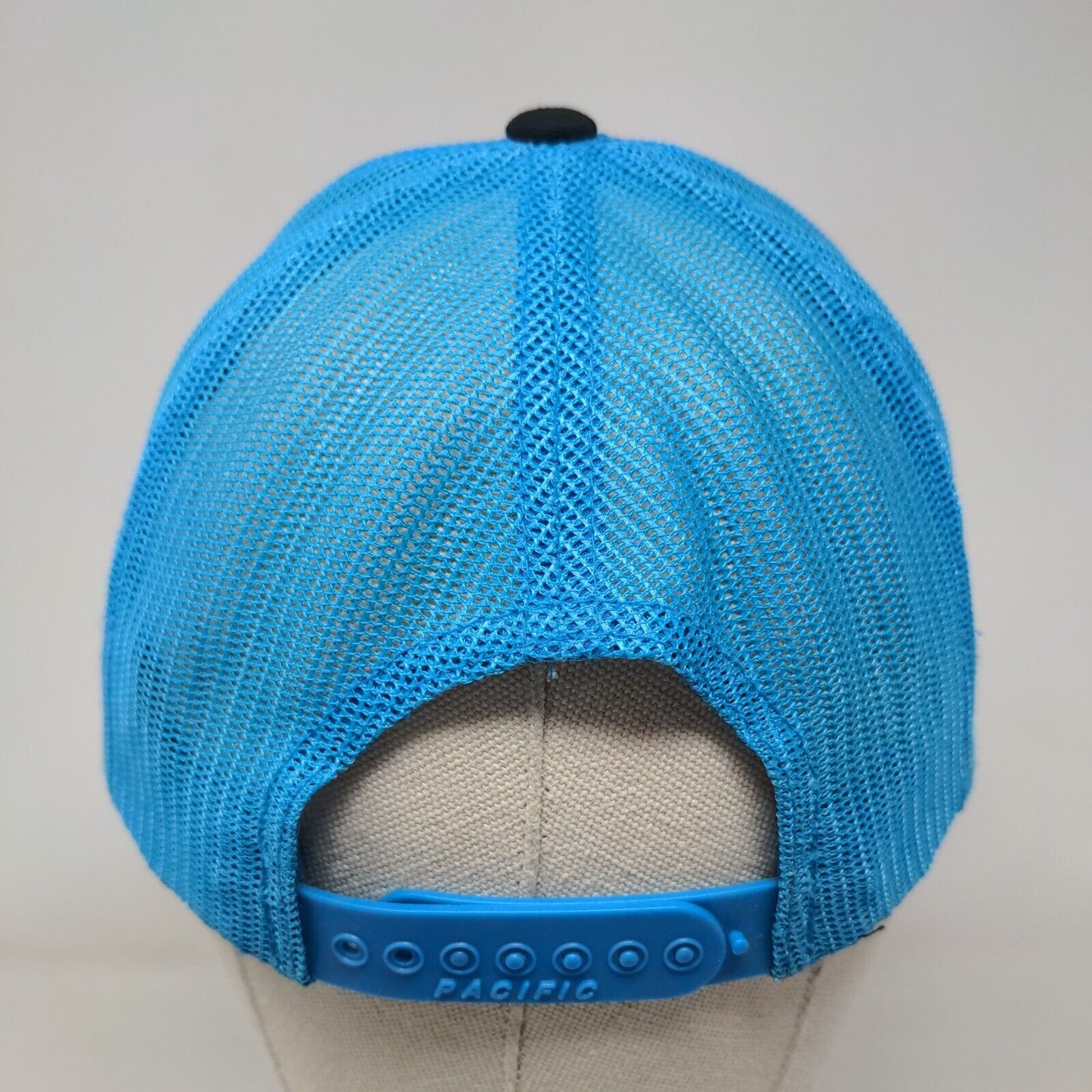 Pacific Snapback Mesh Back Trucker Hat Multi One Size Embroidered Fish