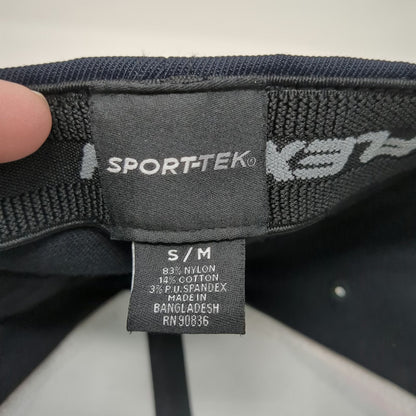 Sport-Tek Black Baseball Cap Size M Electrical Wholesale Supply Co Red Piping