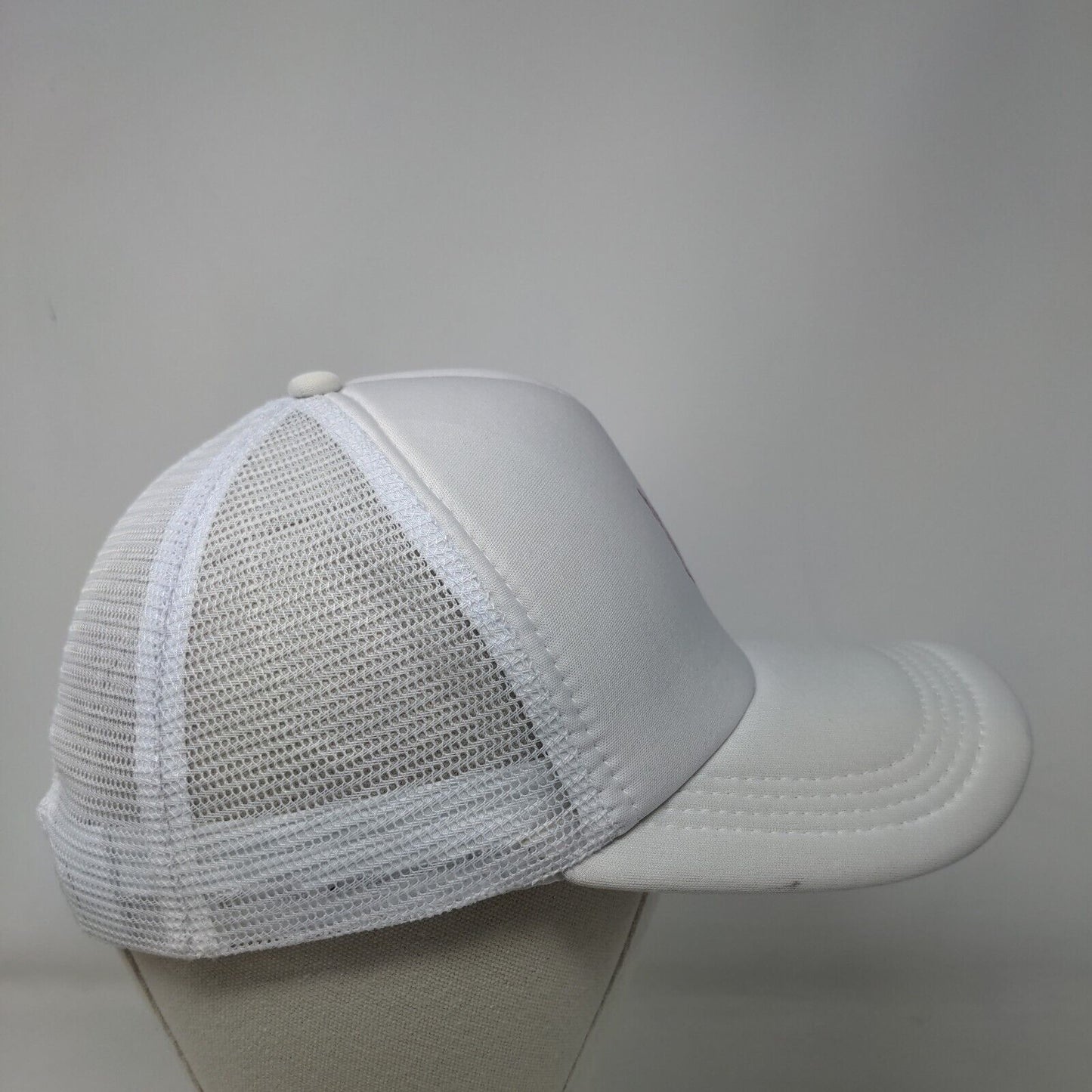 Owl Snapback Trucker Hat White One Size Adjustable Mesh Back 6 Panel
