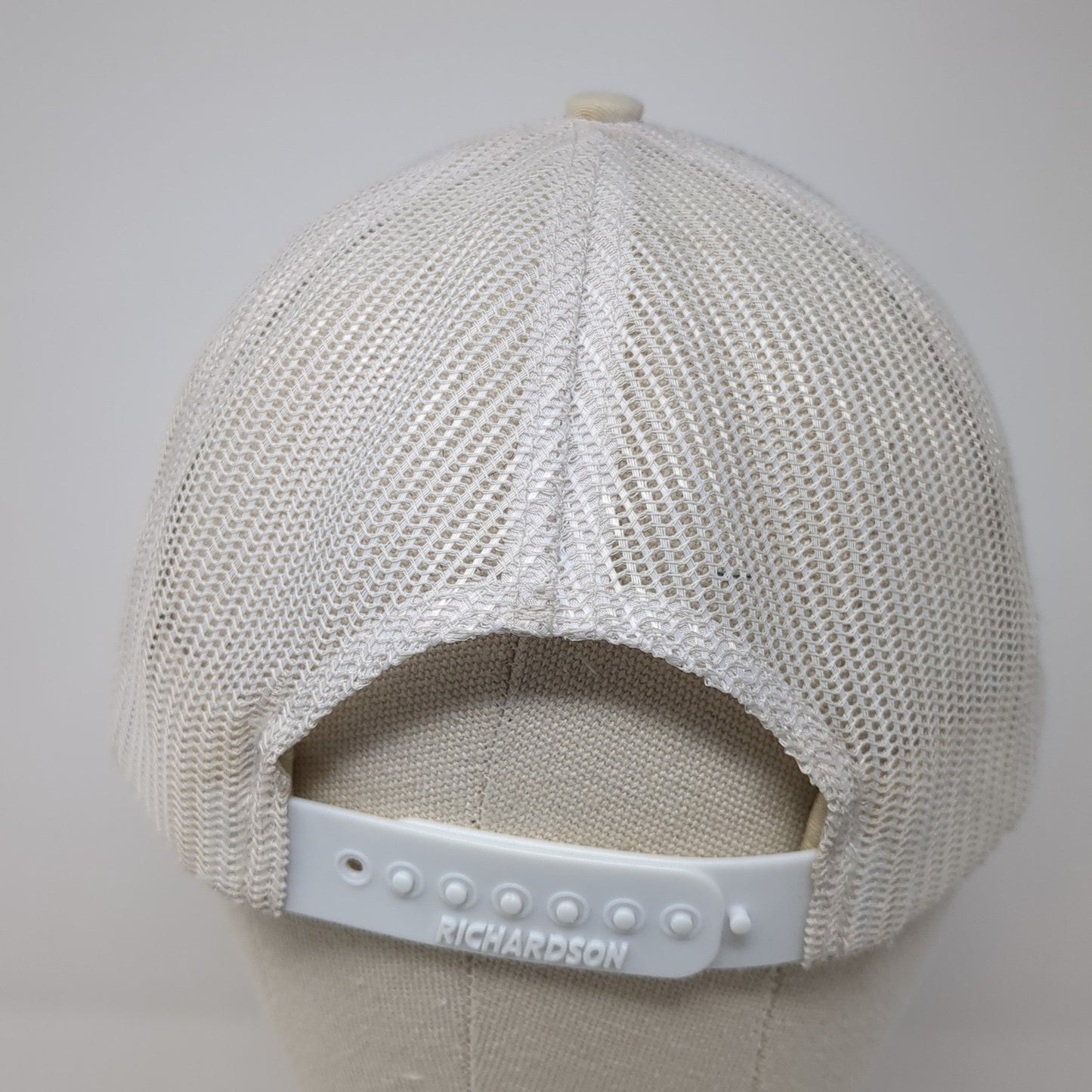 Golf 208 Snapback Trucker Hat Beige One Size Adjustable Mesh Back Richardson