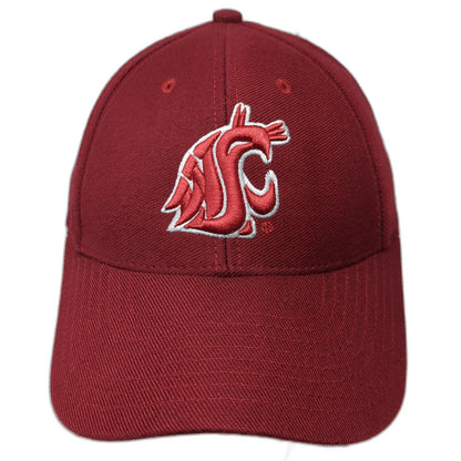 Legacy Baseball Cap Red OS NCAA Strapback WSU Wazzu Cougars Embroidered Hat