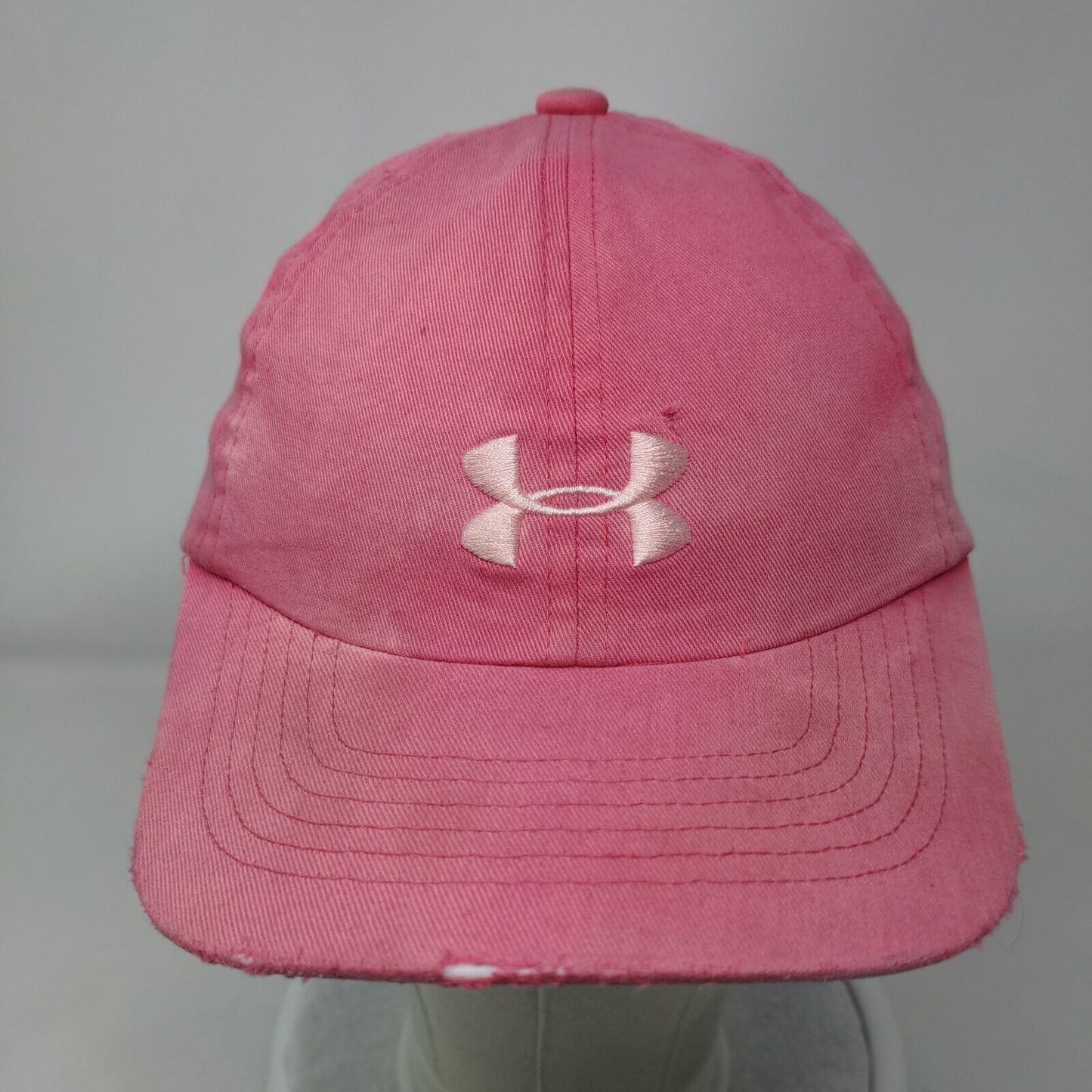Under Armour Youth Slideback Hat Pink One Size Adjustable Embroidered 6 Panel