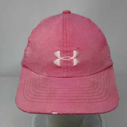 Under Armour Youth Slideback Hat Pink One Size Adjustable Embroidered 6 Panel