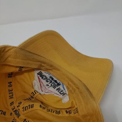 Brundage Mtn McCall ID Slideback Hat Yellow OSFA Adjustable Blue 84
