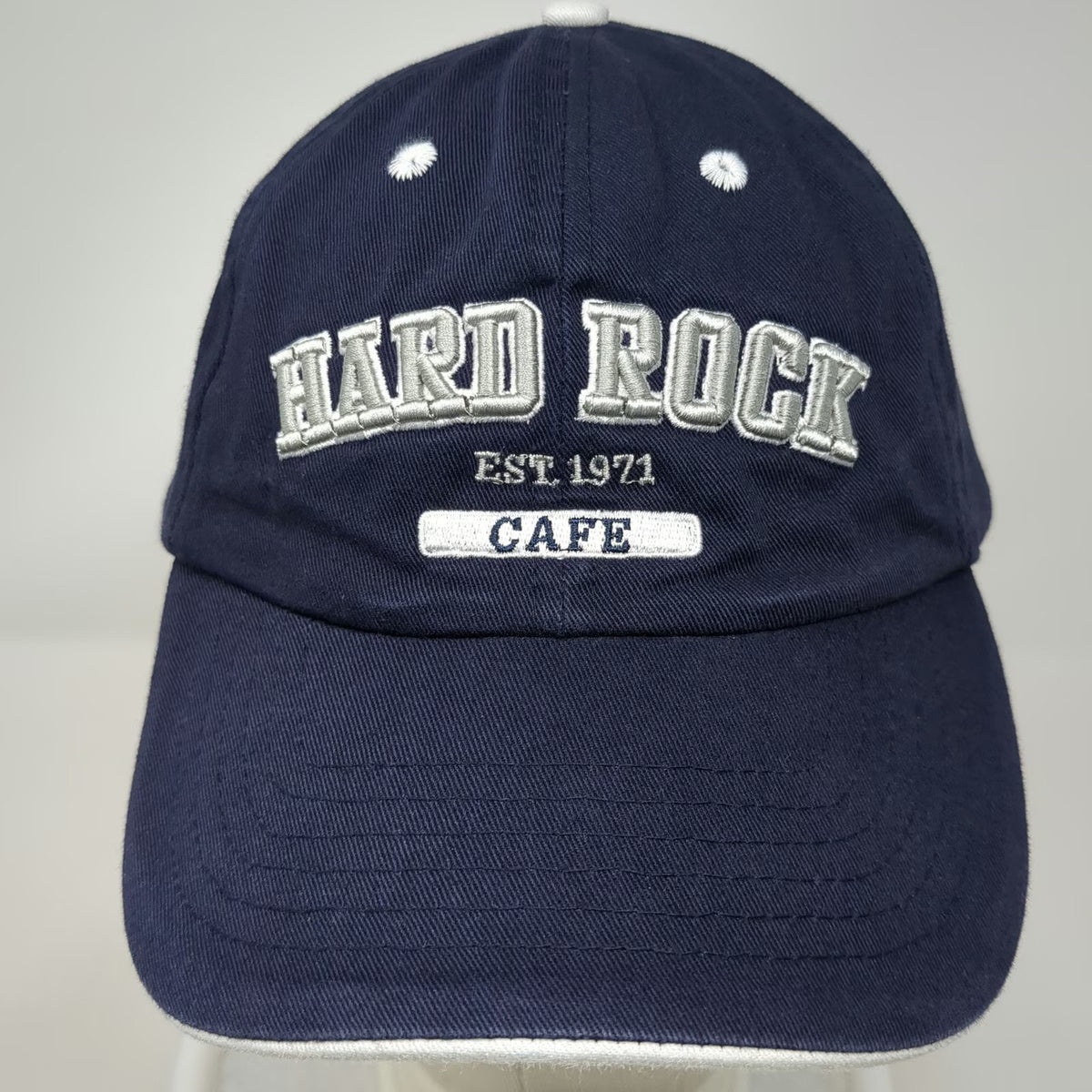 Hard Rock Cafe Baseball Cap Blue One Size Cayman Islands Cotton Strapback Hat