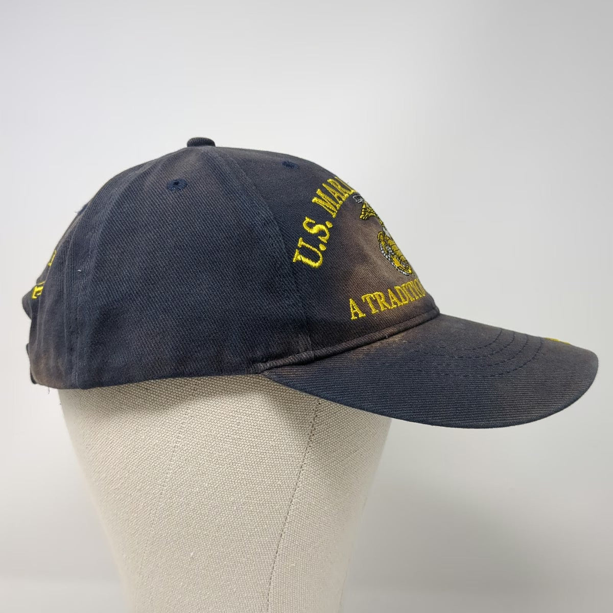 US Marine Corps Blue OSFM Baseball Cap EGA Semper Fi USMC Always a Marine Hat