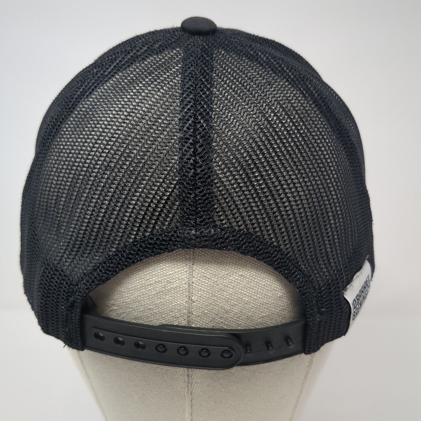 Pray For Snow Snapback Trucker Hat Black One Size Adjustable Mesh Back Yupoong