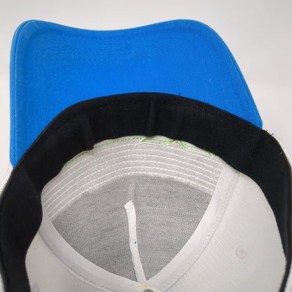 SpurWing The Club Fitted Mesh Back Trucker Hat Blue L/XL A-Flex Pukka